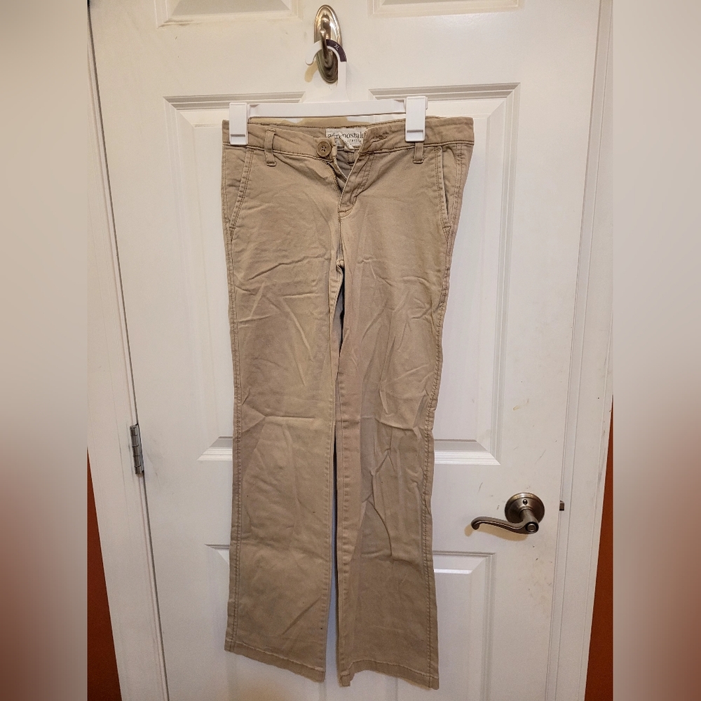 Khaki flare pants